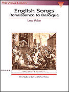 English Songs Renaissance to Baroque Vocal Solo & Collections sheet music cover